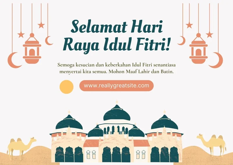 Ragam Ucapan Idul Fitri 2026: Dari Kartu Estetik hingga Spanduk Publik, Inspirasi Lengkap untuk Lebaran