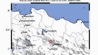 111 Gempa Menggoyang Jawa Barat Selama Maret 2026, BMKG Pantau Intensitas Tinggi