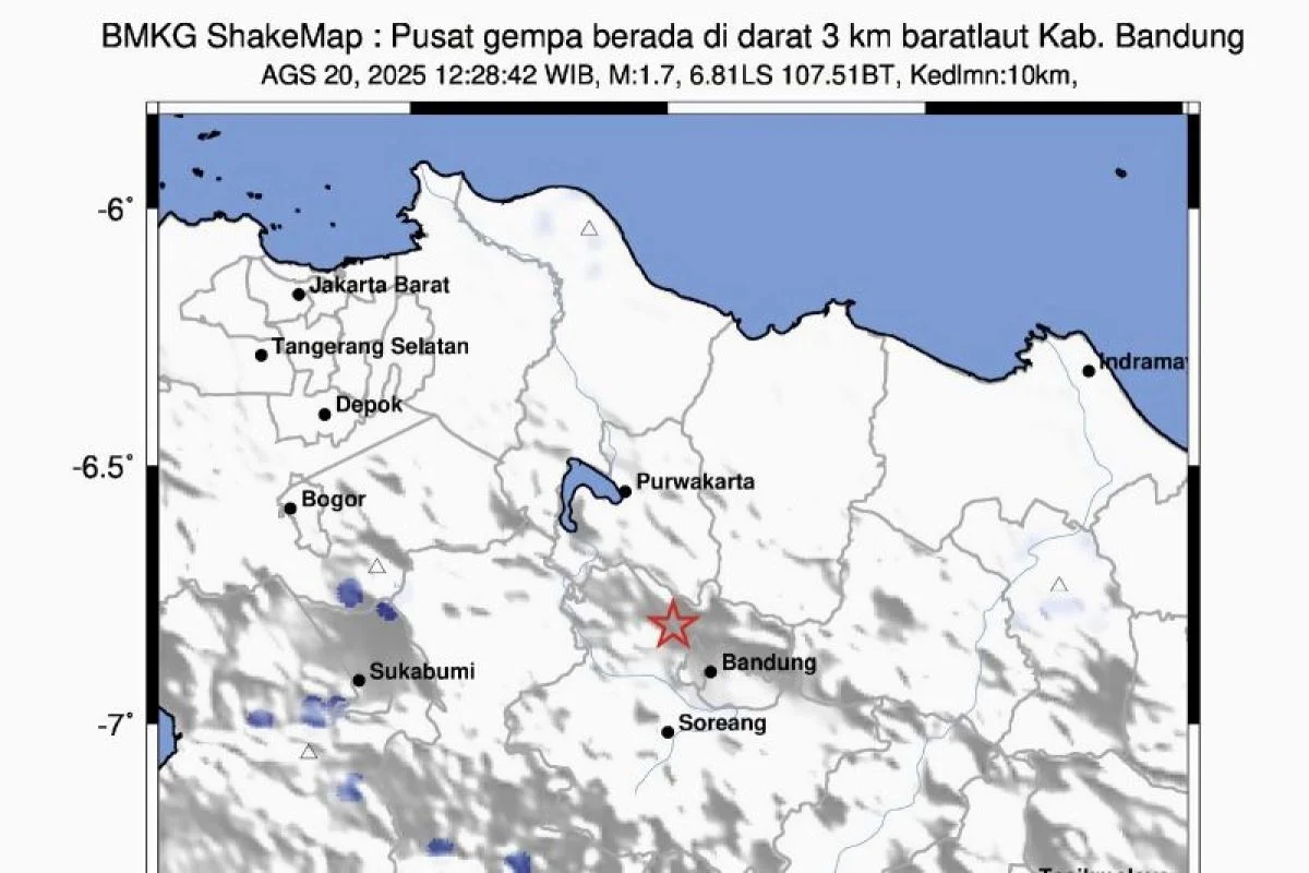 111 Gempa Menggoyang Jawa Barat Selama Maret 2026, BMKG Pantau Intensitas Tinggi