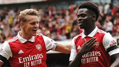 Arsenal krisis cedera: Odegaard dan Saka Terancam Absen di Laga Penentu melawan Manchester City