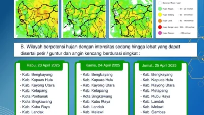 BMKG Keluarkan Peringatan Hujan Petir Lebat di 14 Daerah, Waspadai Banjir dan Tanah Longsor