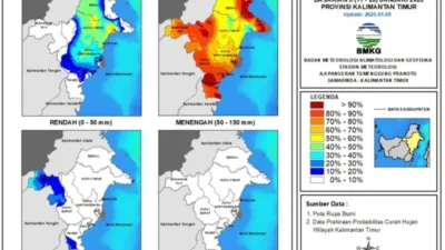 BMKG Prediksi Hujan Lebat di 7 Kabupaten Kaltim Hari Ini, Warga Diminta Waspada!