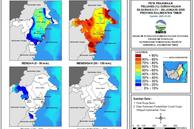 BMKG Prediksi Hujan Lebat di 7 Kabupaten Kaltim Hari Ini, Warga Diminta Waspada!