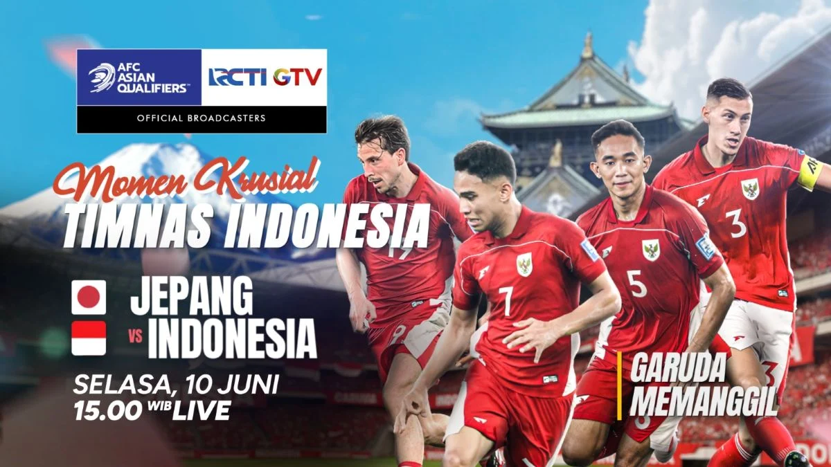 Cara Mudah Live Streaming RCTI Gratis untuk Saksikan Timnas Indonesia vs Jepang dan Jadwal Bola Malam Ini