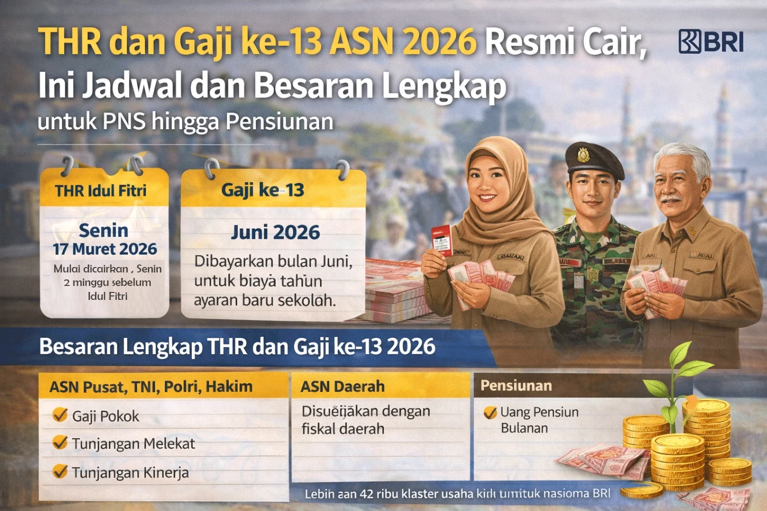 Gaji ke-13 ASN 2026 Dipotong 25%? Ini Bocoran Besaran, Fakta, dan Langkah Pemerintah