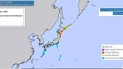Gempa M 7,4 Guncang Jepang Utara, Tsunami 80 cm Deteksi & Evakuasi Massal!