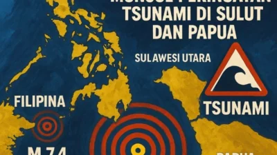Gempa M7,6 Guncang Sulut-Malut, 48 Susulan Hebat Terdeteksi dalam 48 Jam