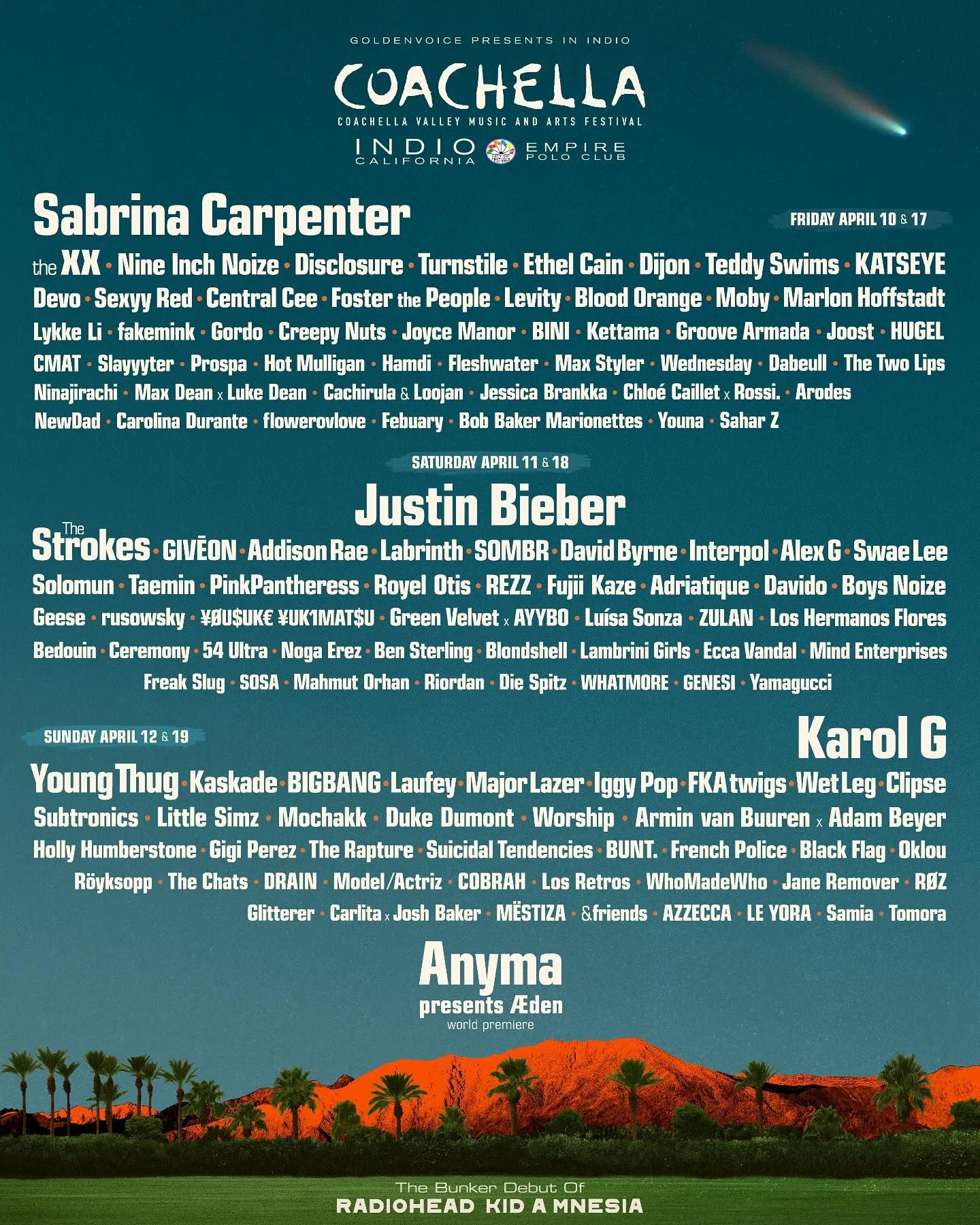 Gempar! Justin Bieber Coachella Week 2 Bikin Billboard Global 200 Melejit, Tiga Lagu Masuk Top 10