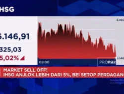 IHSG Anjlok Capai 3,6 Persen Sesi I, Terparkir di 7.152