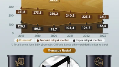 Indonesia Sepakati Impor 150 Juta Barel Minyak dari Rusia untuk Tutup Defisit Energi