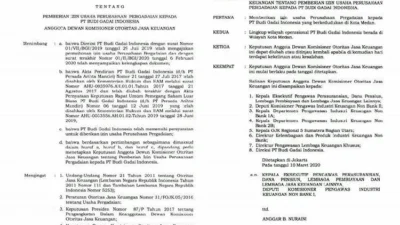 OJK Beri Izin Usaha kepada PT Pergadaian Mas Sinar, Perluasan Layanan Gadai di Indonesia