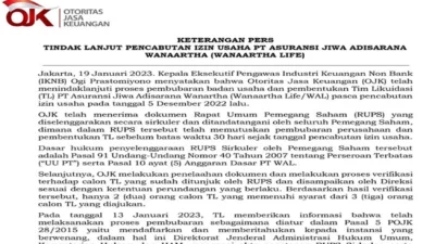 OJK Sebut Tagihan Lender Berstatus Tidak Terverifikasi Masih Dianalisis Tim Likuidasi