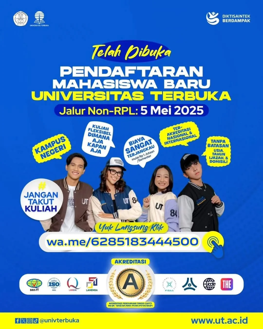 Pemerintah Pertimbangkan PJJ Mahasiswa Mulai Semester 5, Buka Akses Kuliah Fleksibel Nasional