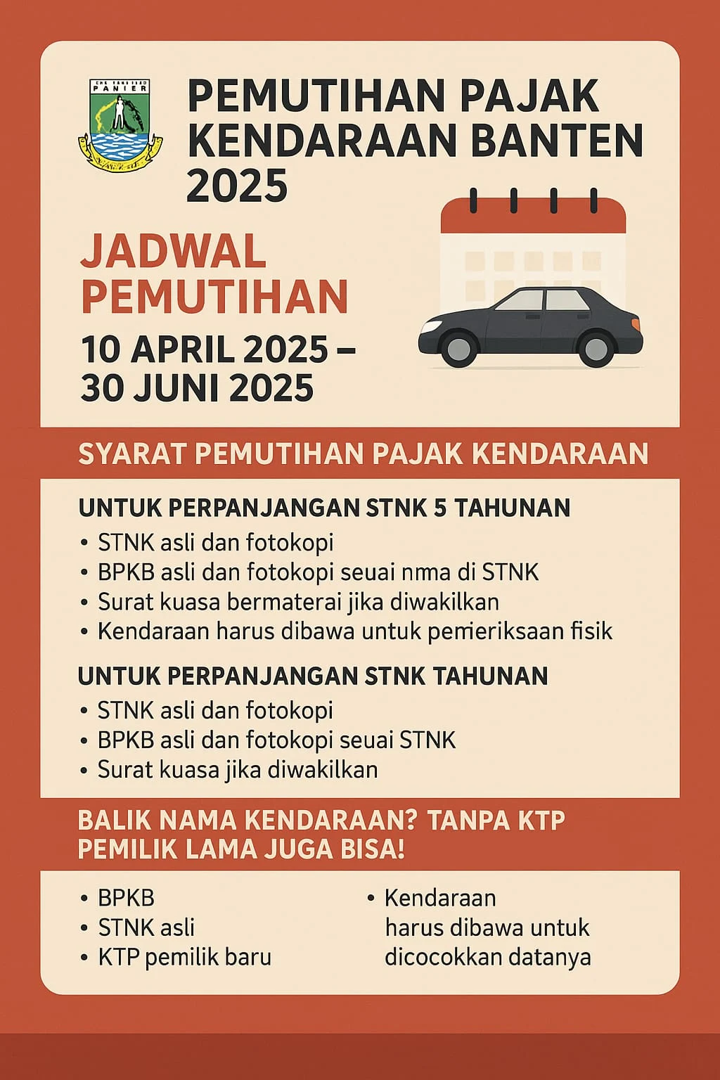 Pemutihan Pajak Kendaraan Bermotor April 2026: Prosedur, Manfaat, dan Daftar Provinsi yang Ikut Serta