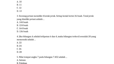 Persiapan TKA 2026: Contoh Soal Matematika SD, Kunci Jawab, dan Tips Efektif untuk Siswa