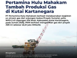 Pertamina Tingkatkan Produksi Gas 20 MMSCFD dari Blok Mahakam