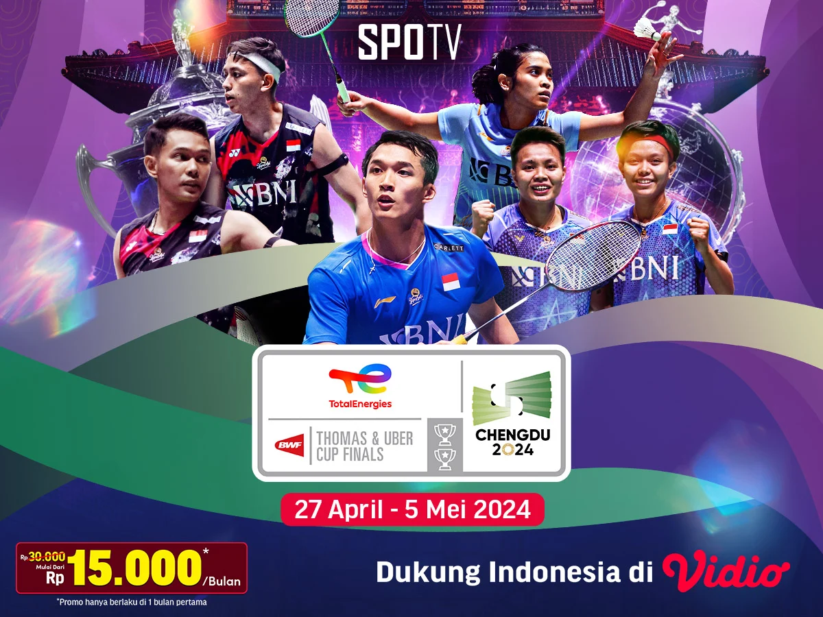 Streaming Thomas & Uber Cup 2026: Cara Mudah Nonton Live di Vidio dan Jadwal Lengkap Tim Indonesia