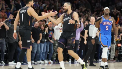 Suns vs Thunder: Kejang-kejang di Game 2 Bikin Suns Terpuruk, Booker Meledak & Williams Cedera