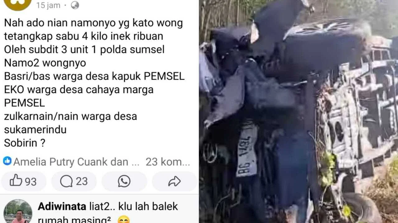 Terungkap! Begini Nasib Penggali Sabu yang Buang 17 Paket di Mobil Polisi Ogan Ilir