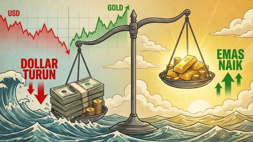 Dolar AS Melemah, Harga Emas Dunia Naik Tipis