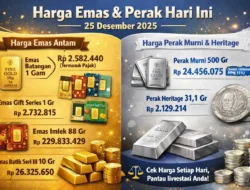Harga Emas dan Perak Hari Ini: Simak Perincian Lengkapnya!