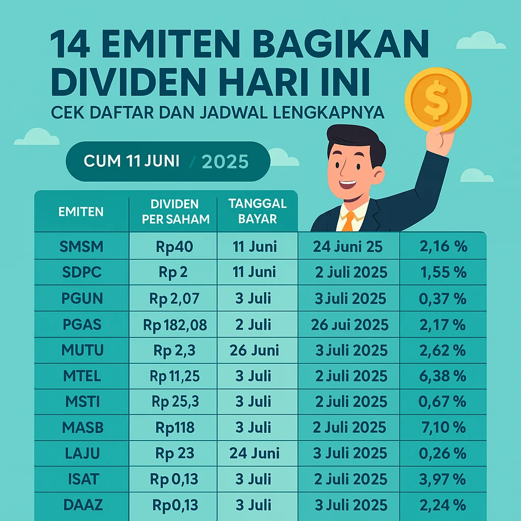 Kejar Cum Dividen Dua Emiten Blue Chip Hari Ini, Yield Menggoda