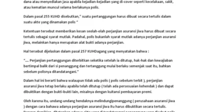 Mencermati Dampak Penyesuaian Dokumen Polis Asuransi Jiwa