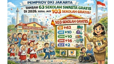 Pemprov DKI Jakarta Gratiskan 103 Sekolah Swasta dengan Anggaran Rp253,6 Miliar