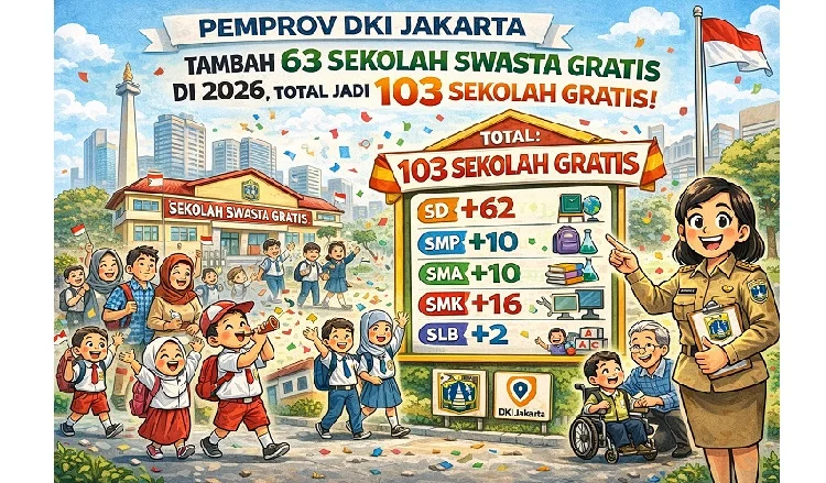Pemprov DKI Jakarta Gratiskan 103 Sekolah Swasta dengan Anggaran Rp253,6 Miliar