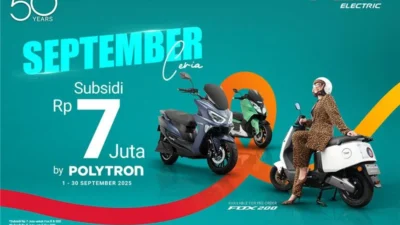 Polytron Pimpin Pasar Motor Listrik Nasional, Gelar Promo Subsidi Rp7 Juta