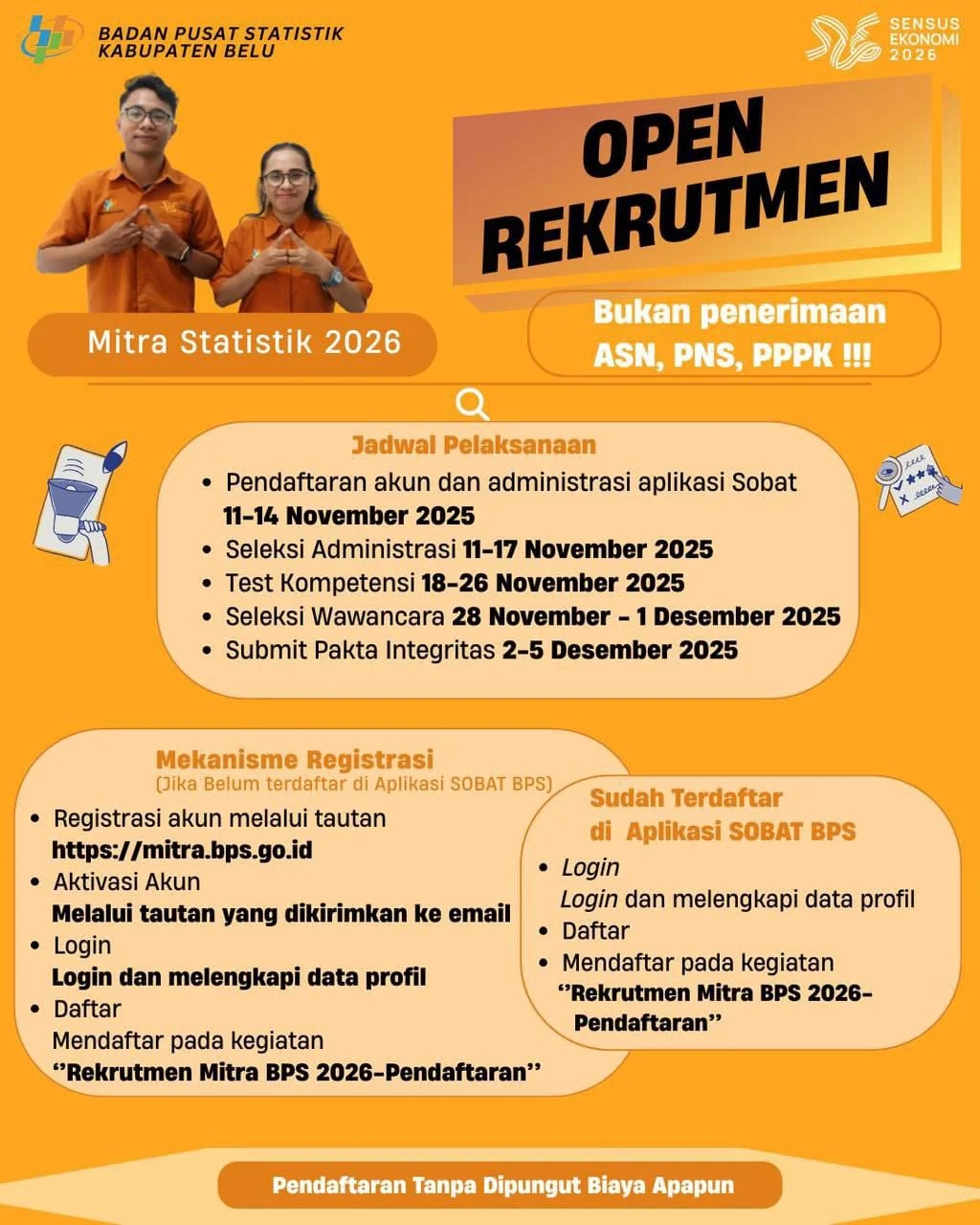 Rekrutmen Mitra Statistik BPS 2026: Syarat, Cara Daftar, dan Gaji