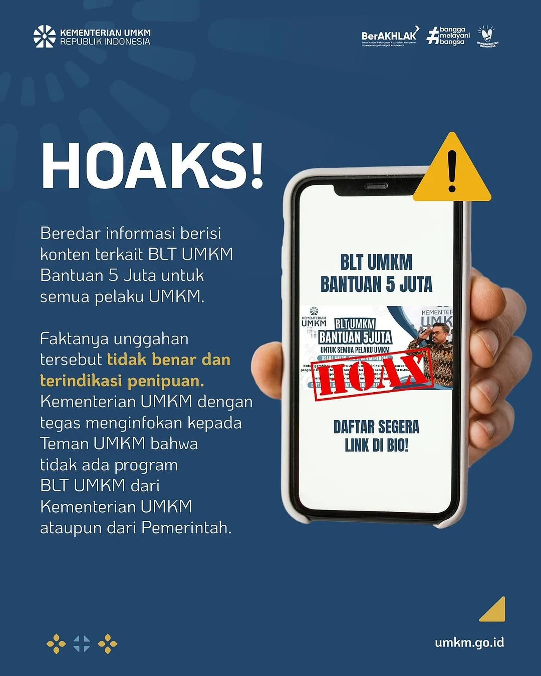 Waspada Hoaks BLT UMKM, Simak Informasi Resmi dan Tips Membedakannya