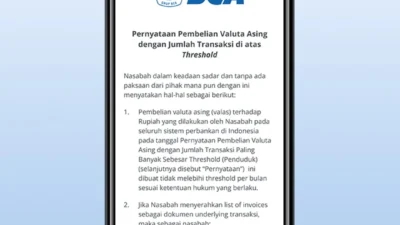BCA Turunkan Batas Pembelian Valas Tunai Mulai 2 Juni 2026