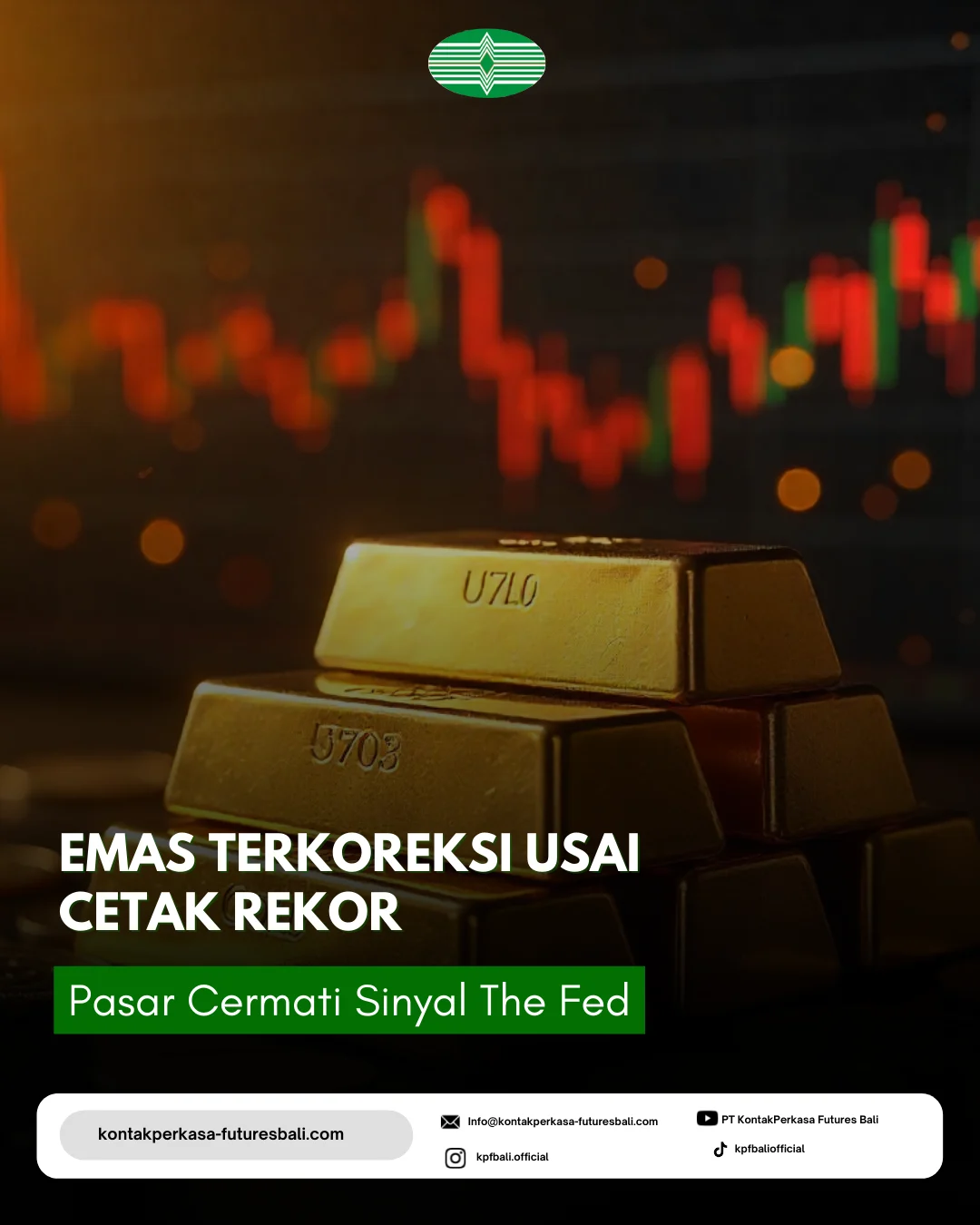 Emas Jatuh ke Titik Terendah 2 Bulan, Pasar Tunggu Sinyal The Fed