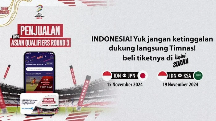 Livin' Sukha Bank Mandiri Jual Tiket Timnas Indonesia, Begini Cara Belinya